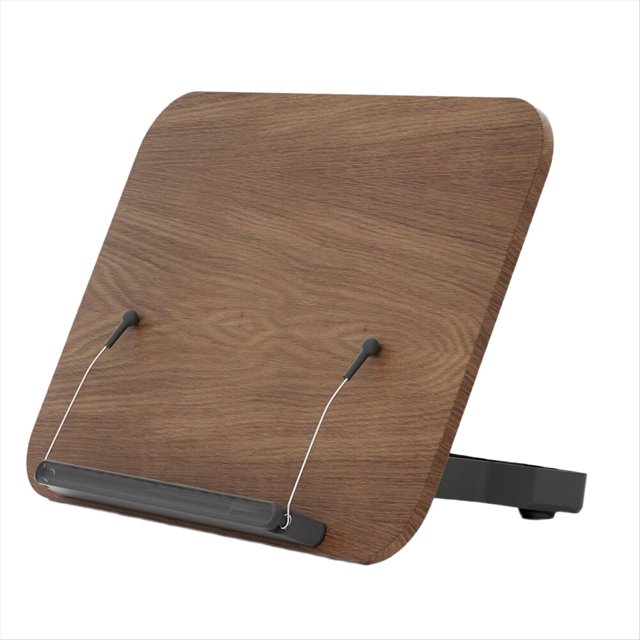 Atril para Lectura, Expositor Ajustable, Soporte Plegable para Libros de Cocina con Clips Elásticos.