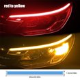 thumbnail image 4 of DC Turn Signal Light Dynamic Flexible LED Faro Faro a prueba de polvo Carcasa transparente Motocicleta Lighting Supplies 12V rojo a amarillo 60 cm, 1 par sidaley VI012684-03B, 4 of 7