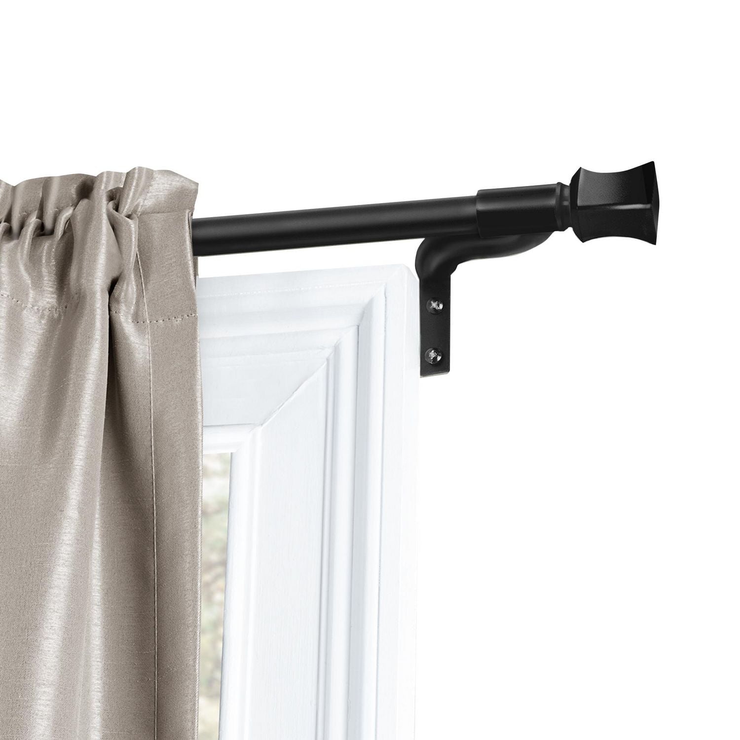 Smart Rods Easy Install Adjustable Cafe Window Rod, No Measuring, with ...