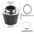 thumbnail image 3 of Unique Bargains 1pcs 2.7' 70mm Reducer Ring Inlet Cold Air Intake Cone Replacement Washable Clamp on Dry Air Filter Carbon Fiber Pattern, 3 of 6