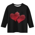 thumbnail image 4 of Children's Valentine's Day Casual Heart-shaped Printed Pattern Quarter Sleeve Round Neck, 4 of 4