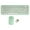 White Green, variant on NFTIGB Wireless Keyboard Mouse Combo Mini Portable Retro Silent 2.4G 68 Keys Office Set, Ergonomic Design for PC Laptop Windows, 15.75 inches / 40 cm Length, White Green