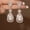 SILVER, variant on Cubic Zirconia Crystal Teardrop Dangle Bridal and Wedding Dangle Earrings, CZ Jewelry for Brides, Bridesmaids, Homecoming, Prom and Dressy Everyday Wear