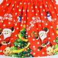 thumbnail image 5 of Girls Christmas Cartoon Dress Santa Claus Costume Flutter Sleeves Dress, 5 of 6