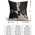 thumbnail image 5 of Western Cow Print Pillow Covers 16x16 Set of 2 Rustic Black Cream Cowhide Pattern Decorative Outdoor Pillowcases Farmhouse Country Animal Skin Throw Cushion Case Decor for Home Couch Sofa Bed, 5 of 6