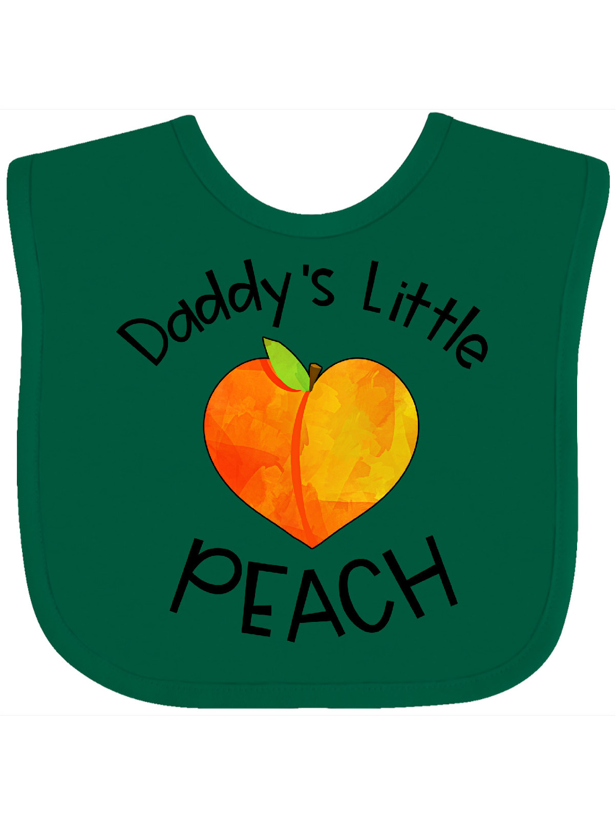 Daddy's Little Peach Cute Peach Heart Baby Bib
