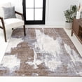 thumbnail image 3 of JONATHAN Y SUPERSOFT 5 x 8 Area Rug, Zoe Bohemian Abstract Marble - Brown/Cream, SEU302B-5, 3 of 8