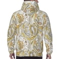 thumbnail image 5 of Hoodies for Men - Golden Paisley Long Sleeve Comfrt Men'S Fashion Hoodies & Sweatshirts, Sweatshirts for Men Hoodies Pullover Clothing Clothes with Pouch, 5 of 7
