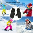 thumbnail image 6 of YOTMKGDO Kids Gloves, Snow Gloves Windproof S/M/L Size Winter Warm Boys Outdoor Skating Snow Kids Ski Girls Gloves Snowboarding Mittens, Gloves Mittens for Unisex, Black(Large), 6 of 6