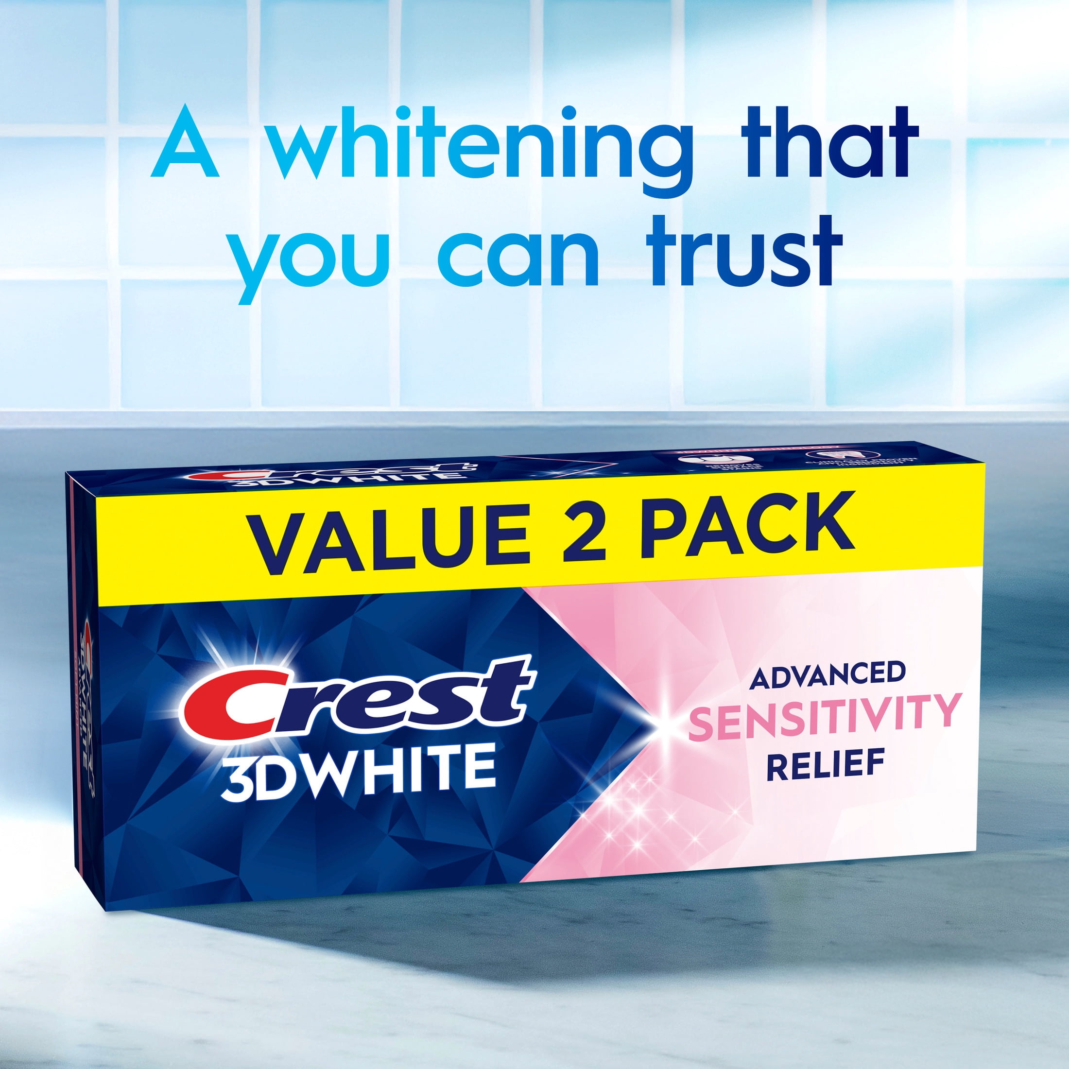 3DWhite Advanced Sensitivity Toothpaste, Soft Mint, 3.3 oz, 2 Pack