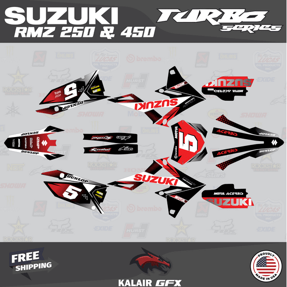 Kalair GFX Graphics Kit for Suzuki RMZ450 (2018-2023) Turbo Series