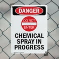 thumbnail image 5 of (2 Pack) Chemical Spray In Progress OSHA Danger Sign 10 Inch X 14 Inch Indoor / Outdoor Rust-Free Aluminum Metal Signs for Workplace, Workshop, and Construction Site, Made in the USA, 5 of 8