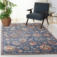 thumbnail image 2 of SAFAVIEH Heirloom Kenelm Floral Polyester Area Rug, Navy/Beige, 5'3" x 7'6", 2 of 8
