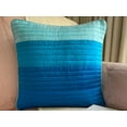 thumbnail image 6 of The HomeCentric Decorative Blue Pack of 2, 12x12 inch (30x30 cm) Throw Pillows, Silk Ombre, Striped & Quilted Throw Pillows For Couch, Ombre Pattern Modern Style Easter - Marina, 6 of 7