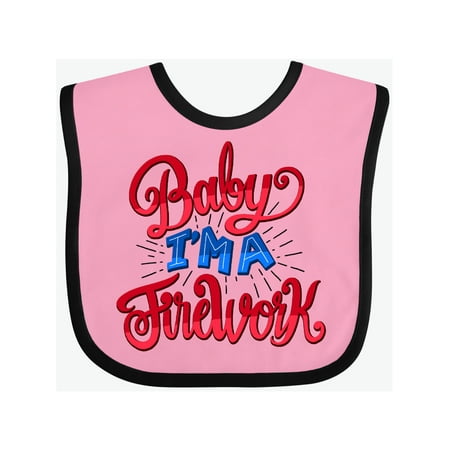 

Inktastic Baby Im a Firework Hand Lettered Gift Baby Boy or Baby Girl Bib