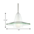 thumbnail image 5 of Modern Pendant One-Light Brushed Nickel Clear and Etched Glass Mini-Pendant Light, 5 of 5