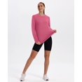 thumbnail image 3 of Camisa XIEERDUO para mujer, manga larga, protector contra salpicaduras, rosa, talla M, 3 of 5