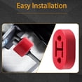 thumbnail image 5 of Universal Red Exhaust Tail Pipe Rubber Mount Hanger Bracket Muffler Mount Hanger Bracket 2Holes 0.47inch Exhaust System Hanger Heavy Duty Insulator -4PCS, 5 of 8