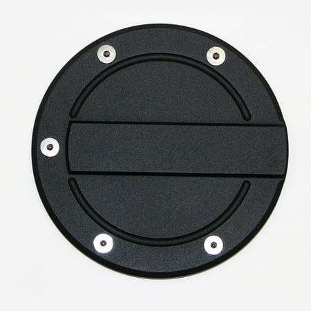 ALL SALES 6159K 09-14 F150(EXCEPT FLARESIDE) BILLET FUEL DOOR COVER RACE STYLE - FLAT BLACK RING