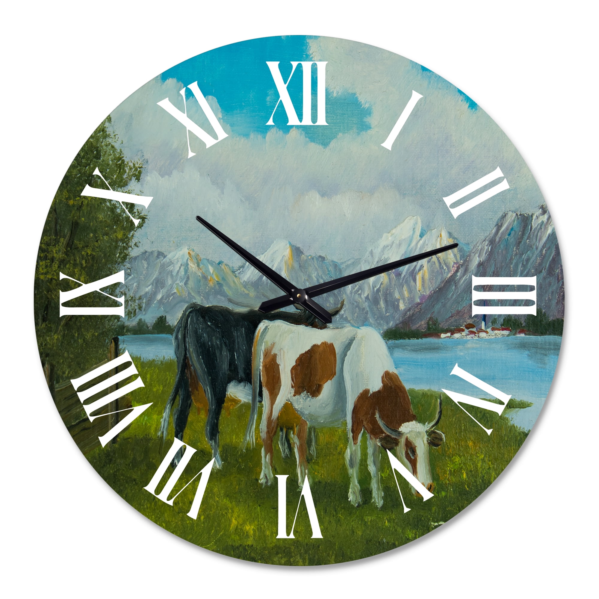 Designart 1 in Farmhouse Wall Clock