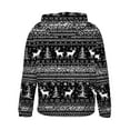 thumbnail image 4 of Yusimy Mens Fashionable Christmas Printed Hoodie Jacket with Pockets & Drawstring Long Sleeve Pullover Casual Winter Style, 4 of 5