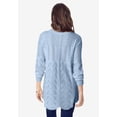 thumbnail image 3 of Roaman's Women's Plus Size Scallop Hem Pointelle Sweater, 3 of 5