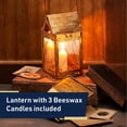 thumbnail image 2 of Kings County Tools Folding Brass Camping Candle Lantern with 3-Pack of Beeswax Emergency Candles, 2 of 6