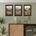 thumbnail image 2 of Hieng Large landscape Framed Canvas Wall Art 16x24 Inch Set of 3 Vintage Nature Scenery Wall Decor Lake Woodland Art Print for Living Room Bedroom Office, 2 of 5