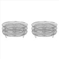 thumbnail image 1 of 2X Rejilla para Freidora de Aire de 8 Pulgadas y 3 Rejilla Apilable Rejilla para Asar Rejilla Redonda de Acero Inoxidable para el Hogar Cocina Horno Cocina, 1 of 5