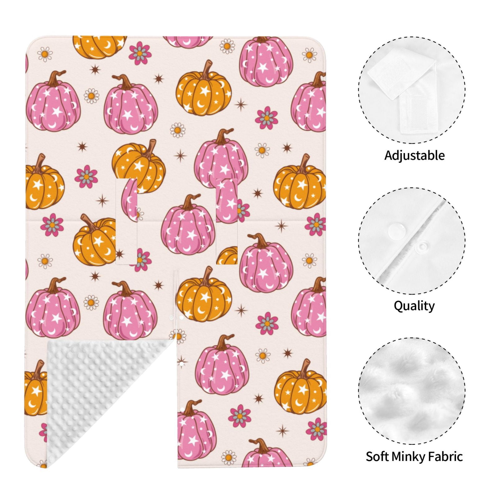 Car Seat Cover Baby - Cute Pink Daisy Pumpkin Breathable Infant Car Seat Cover for Baby Carseat, Lightweight Comfort Baby Essentials Must Haves Newborn Stuff for Girl Boy