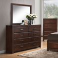 thumbnail image 2 of Attractive Walnut Finish Bedroom Set 4pc Queen Size Bed Nightstand Dresser Mirror Transitional Furniture, 2 of 7