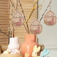 thumbnail image 1 of ABPWLY Wooden Rabbits Hanging Ornament Easter Eggs Decorative Scene Setter Props Clearance Dorm Room Essentials Canada Days Room Decor Home and Kitchen, 1 of 6