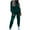 Green womens 2 piece sets, variant on Womens Sweatsuits Set Womens Tracksuit Sets Casual Solid Hooded Sweatshirt and Jogger Sweatpant 2 Piece Outfits Ladies Girls Running Sports Lounge Sets with Pocket