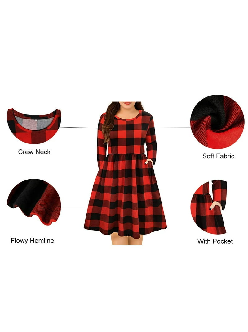 white christmas dresses Christmas Plaids Red Dress Medium main image 0