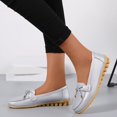 thumbnail image 3 of PEASKJP Flats Shoes for Women Women Floral Casual Shoes Flat Soft Soles Round Toe Casual Shoes Non-Slip Gym Sneakers for Women Silver 6.5, 3 of 5