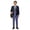Blue, variant on Boys Dress Pants Pinstripe Patterned Flat Front Suit Trousers with Adjustable Waist Boy Formal School Uniform Slacks Pants