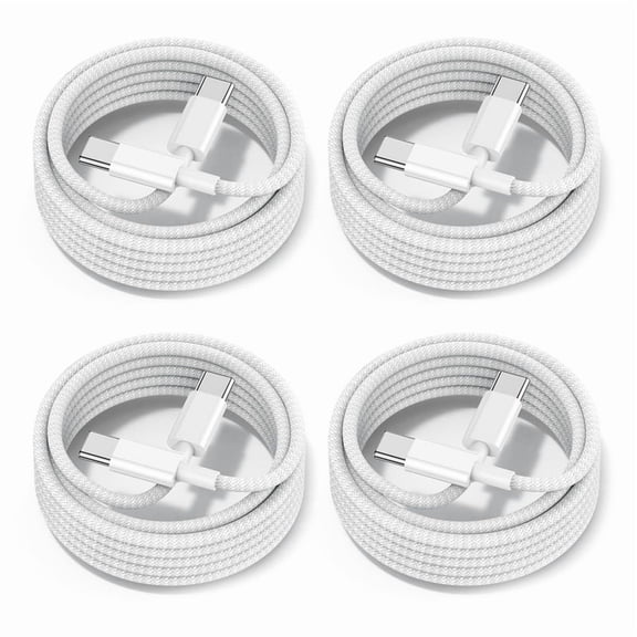 4 Pack USB C to USB C Cable Charger for Apple iPhone, Certified 60W 3ft USB Type C Fast Charging Cable Cord for iPhone 15 Pro Max / 15 Pro / 15 Plus, Samsung Galaxy S24 S23 iPad Pro Air Mini, Braided