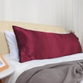 thumbnail image 2 of Unique Bargains 2 Pack Polyester Satin Body Pillow Cover 20" x 54" Burgundy, 2 of 7