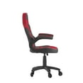 thumbnail image 4 of Flash Furniture X10 Chaise de Jeu Course Bureau Ordinateur PC Chaise Réglable avec Accoudoirs Relevables et Roulettes Transparentes, Cuir Souple Rouge/noir, 4 of 4