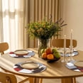 thumbnail image 3 of Round Placemats Mid Century Red Nordic 15 inch Set of 4 Table Mats for Dining Table Abstract Geometric Heat Resistant Non-Slip Kitchen & Home Decorative Place Mat Set, 3 of 8