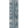thumbnail image 2 of Unique Loom Outdoor Bohemian Collection Area Rug - Anthro (2' x 8' Runner Blue/Ivory), 2 of 6