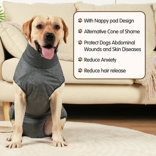 Recovery Suit for Dogs - Dog Surgery Recovery Suit with Clip-Up System -  Breathable Fabric for Spay, Neuter, Skin Conditions, Incontinence - XL Dog