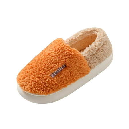 

nsendm Summer Slippers for Women Indoor Outdoor Slippers Women Winter Warm Plush Flip Flops Cotton Indoor Home Shoes Shoes Orange 8