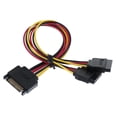 thumbnail image 2 of 15 pines a 2 cables divisor de cable de alimentación de 15 pines Macarena Cable de extensión SATA, 2 of 8