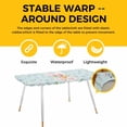thumbnail image 4 of Easter Table Cloths for 8 Foot Rectangle Tables, Spring Rabbits Ears Feet Flowers Wooden Grain Patio Waterproof Elastic Fitted Tablecloths, Washable Rectangular Table Cover for Camping, 4 of 8