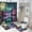 Ship-2, variant on Fantasy Ship Print Shower Curtain Set 4-Set Magical Night Scene Moonlight Bathroom Decor Set Includes U-Mat ,Floor Mat ,Toilet Cover Mat ,Shower Curtain with 12 Hooks,72inx72in