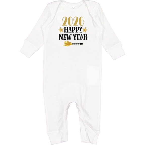 Inktastic 2026 Happy New Year Baby Romper Coveralls