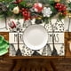 thumbnail image 5 of Decoraciones navideñas, adornos navideños, regalos navideños. Manteles individuales navideños de 4 piezas, 30x45 cm, manteles de mesa con copos de nieve invernales para fiestas, decoración de cocina y, 5 of 6