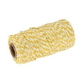 thumbnail image 1 of Cordel Embalaje Cuerda Envoltura Algodón Cordel 100M/109 Yardas Amarillo y Blanco Cuerda para Regalo Envoltura, Navidad Cordel, 1 of 7