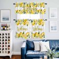 thumbnail image 2 of Yellow Lemons Kitchen Curtains Sets for Windows 36 Inch Length, Summer Fruits Leaves Pastoral Botanical Rod Pocket Window Treatments Tier Curtains and Valances Set for Bedroom/Bathroom, 2 of 8